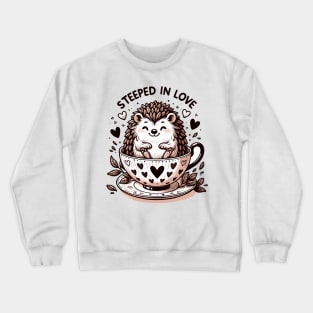 Cozy Hedgehog Tea Time Crewneck Sweatshirt